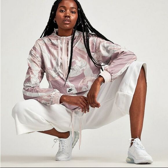 Nike Sportswear Windbreaker‎ Marble All Over Print Jacket, Size Small - Picture 2 of 11